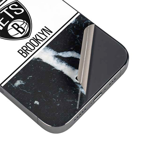 NBA Brooklyn Nets Marble iPhone 15 Pro Skin