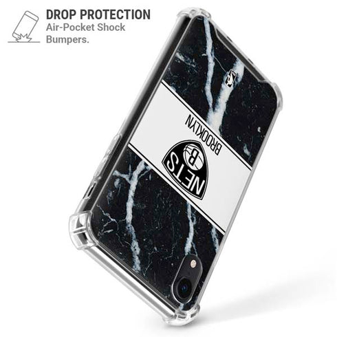 NBA Brooklyn Nets Marble iPhone XR Clear Case
