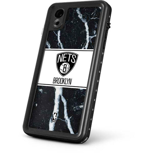 NBA Brooklyn Nets Marble iPhone XR Waterproof Case