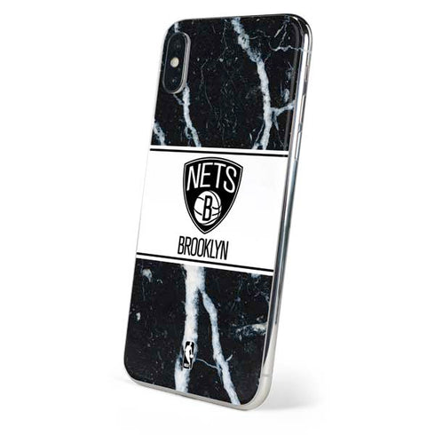 NBA Brooklyn Nets Marble iPhone XS Skin