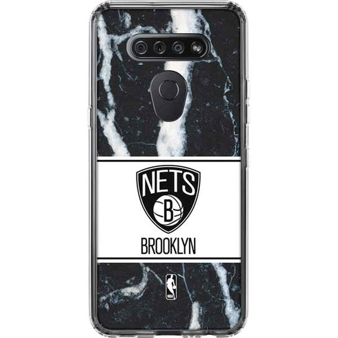NBA Brooklyn Nets Marble LG K51/Q51 Clear Case