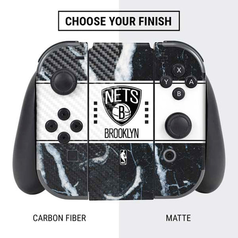 NBA Brooklyn Nets Marble Nintendo Switch Bundle Skin