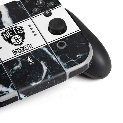 NBA Brooklyn Nets Marble Nintendo Switch OLED (2021) Skin