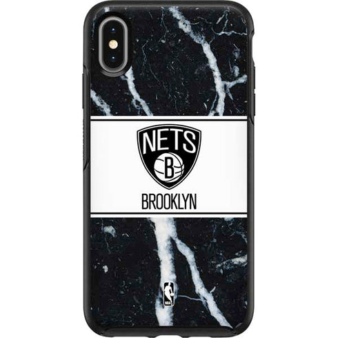 NBA Brooklyn Nets Marble Otterbox Symmetry iPhone Skin