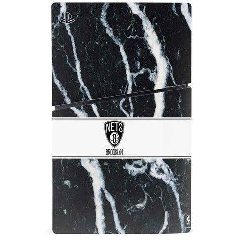 NBA Brooklyn Nets Marble PS5 Slim Disk Console Skin
