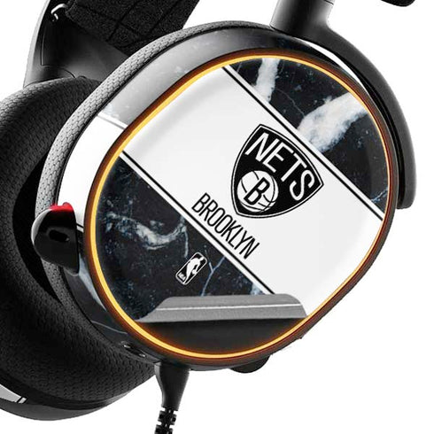 NBA Brooklyn Nets Marble SteelSeries Arctis 5 Skin