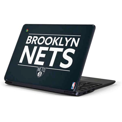 NBA Brooklyn Nets Standard - Black Samsung Chromebook Skin