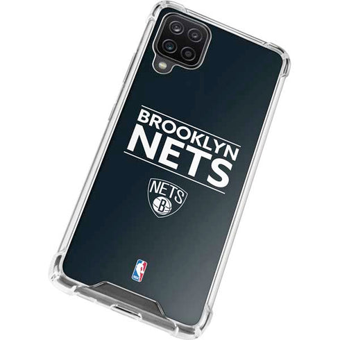 NBA Brooklyn Nets Standard - Black Galaxy A12 Clear Case