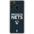 NBA Brooklyn Nets Standard - Black Galaxy A21 Clear Case