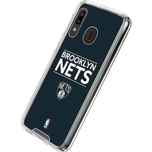 NBA Brooklyn Nets Standard - Black Galaxy A30 Clear Case
