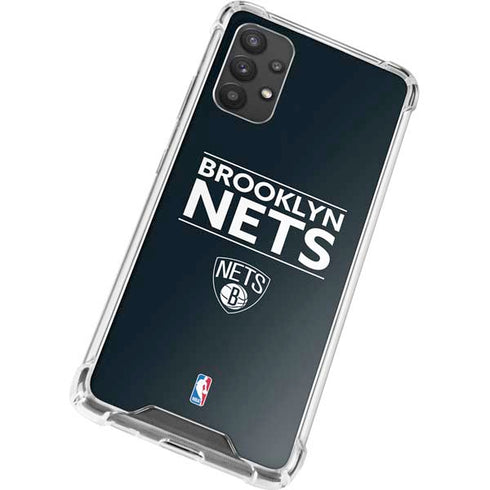 NBA Brooklyn Nets Standard - Black Galaxy A32 5G Clear Case