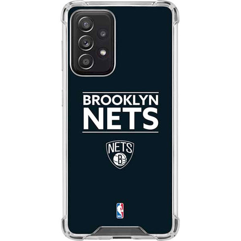 NBA Brooklyn Nets Standard - Black Galaxy A52 5G Clear Case