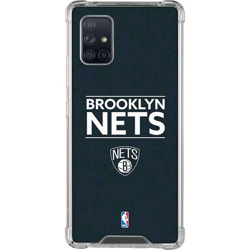 NBA Brooklyn Nets Standard - Black Galaxy A71 5G Clear Case