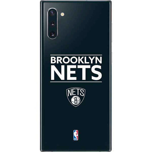NBA Brooklyn Nets Standard - Black Galaxy Note 10 Skin
