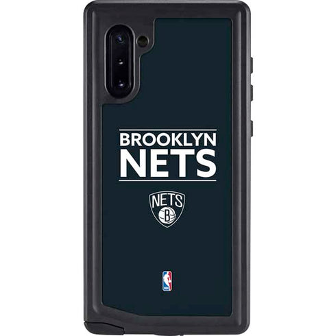 NBA Brooklyn Nets Standard - Black Galaxy Note 10 Waterproof Case