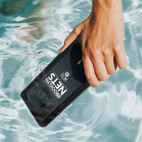 NBA Brooklyn Nets Standard - Black Galaxy Note 10 Waterproof Case