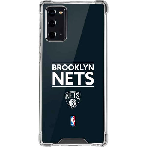 NBA Brooklyn Nets Standard - Black Galaxy Note20 5G Clear Case