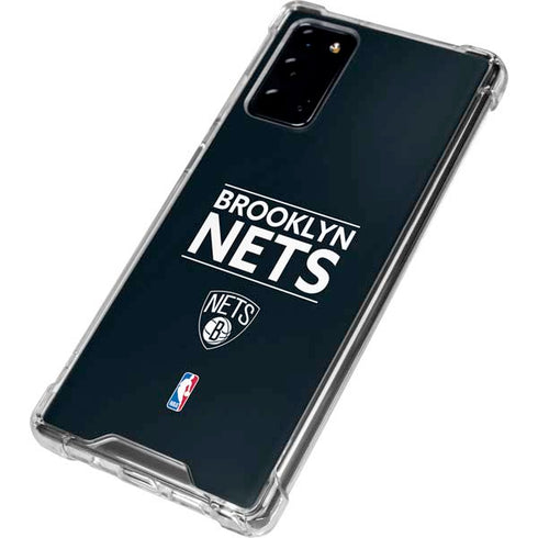NBA Brooklyn Nets Standard - Black Galaxy Note20 5G Clear Case