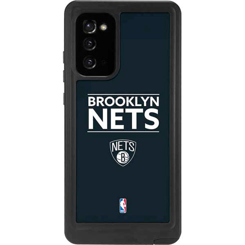 NBA Brooklyn Nets Standard - Black Galaxy Note20 5G Waterproof Case
