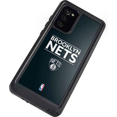 NBA Brooklyn Nets Standard - Black Galaxy Note20 5G Waterproof Case