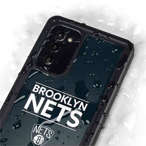 NBA Brooklyn Nets Standard - Black Galaxy Note20 5G Waterproof Case