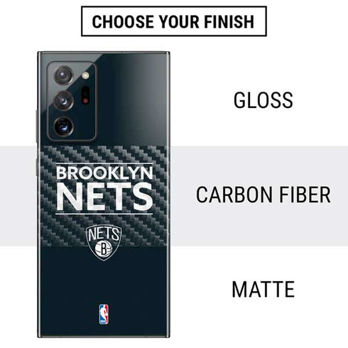NBA Brooklyn Nets Standard - Black Galaxy Note20 Ultra 5G Skin