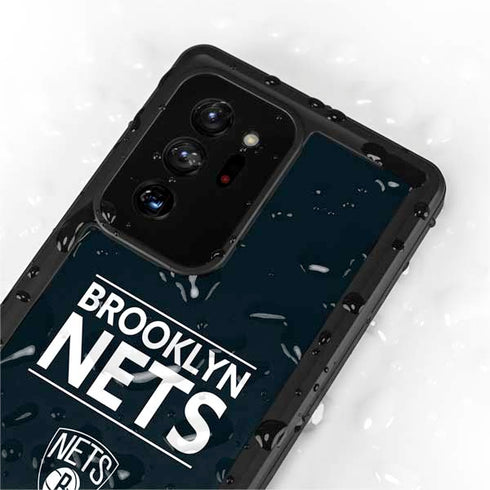 NBA Brooklyn Nets Standard - Black Galaxy Note20 Ultra 5G Waterproof Case
