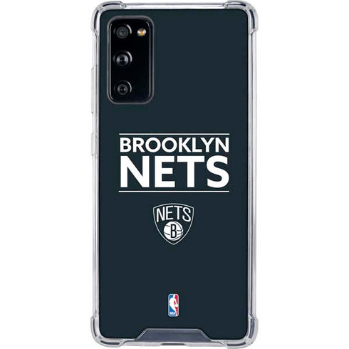 NBA Brooklyn Nets Standard - Black Galaxy S20 FE Clear Case