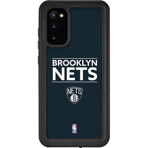 NBA Brooklyn Nets Standard - Black Galaxy S20 Waterproof Case
