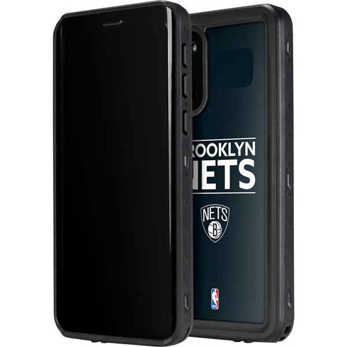 NBA Brooklyn Nets Standard - Black Galaxy S20 Waterproof Case