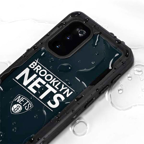 NBA Brooklyn Nets Standard - Black Galaxy S20 Waterproof Case