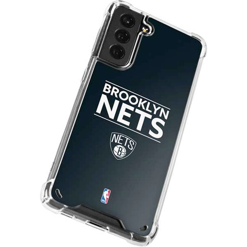 NBA Brooklyn Nets Standard - Black Galaxy S21 5G Clear Case
