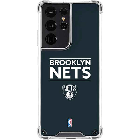 NBA Brooklyn Nets Standard - Black Galaxy S21 Ultra 5G Clear Case