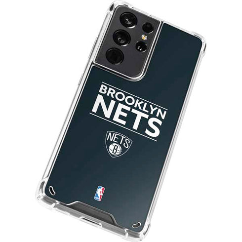 NBA Brooklyn Nets Standard - Black Galaxy S21 Ultra 5G Clear Case