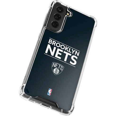 NBA Brooklyn Nets Standard - Black Galaxy S22 Clear Case