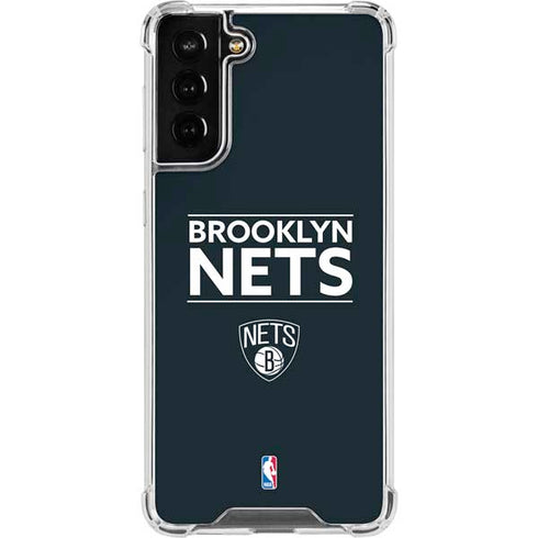 NBA Brooklyn Nets Standard - Black Galaxy S22 Plus Clear Case