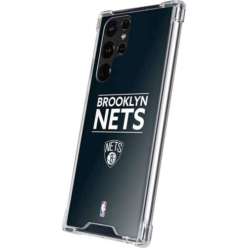 NBA Brooklyn Nets Standard - Black Galaxy S22 Ultra Clear Case
