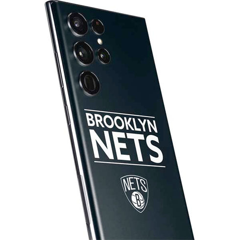 NBA Brooklyn Nets Standard - Black Galaxy S22 Ultra Skin