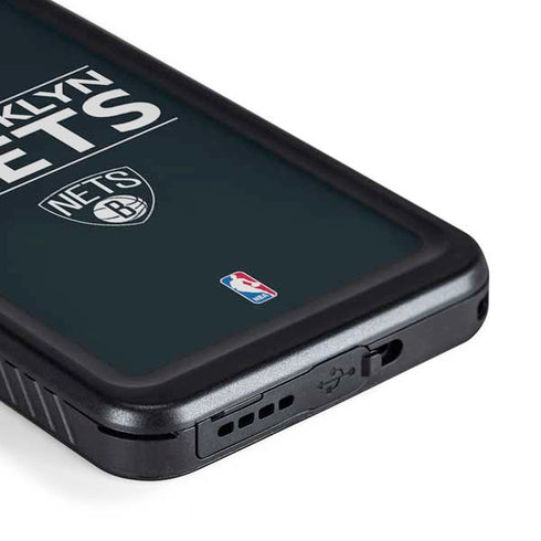 NBA Brooklyn Nets Standard - Black Galaxy S23 Plus Waterproof Case