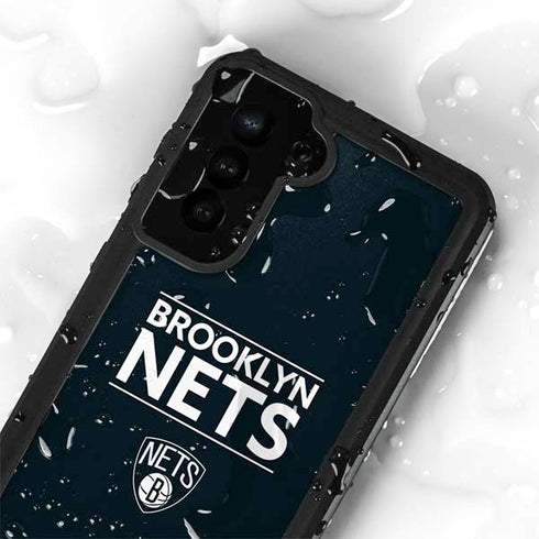 NBA Brooklyn Nets Standard - Black Galaxy S23 Plus Waterproof Case