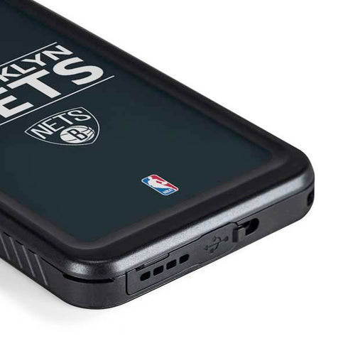 NBA Brooklyn Nets Standard - Black Galaxy S23 Waterproof Case