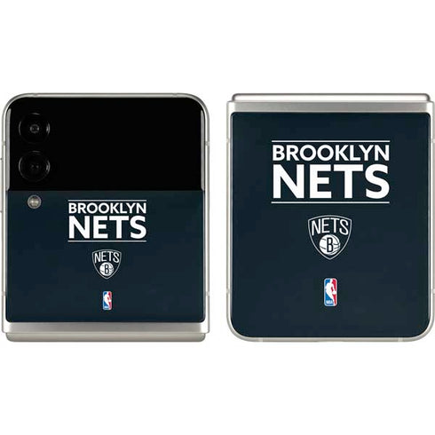 NBA Brooklyn Nets Standard - Black Galaxy Z Flip3 5G Skin