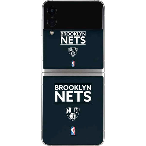 NBA Brooklyn Nets Standard - Black Galaxy Z Flip3 5G Skin
