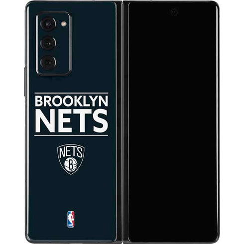 NBA Brooklyn Nets Standard - Black Galaxy Z Fold2 5G Skin