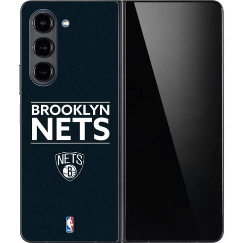 NBA Brooklyn Nets Standard - Black Galaxy Z Fold5 5G Skin