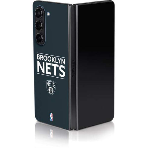 NBA Brooklyn Nets Standard - Black Galaxy Z Fold5 5G Skin