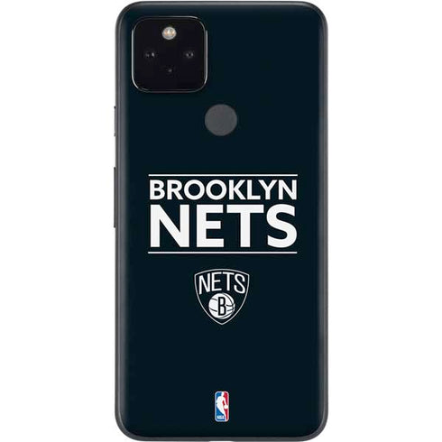 NBA Brooklyn Nets Standard - Black Google Pixel 5a Skin