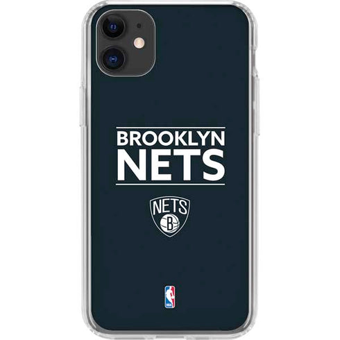 NBA Brooklyn Nets Standard - Black iPhone 11 Clear Case
