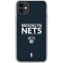 NBA Brooklyn Nets Standard - Black iPhone 11 Clear Case
