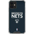 NBA Brooklyn Nets Standard - Black iPhone 12 Clear Case